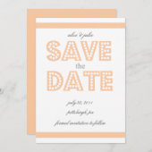 perziken, behalve de datum save the date (Voorkant / Achterkant)