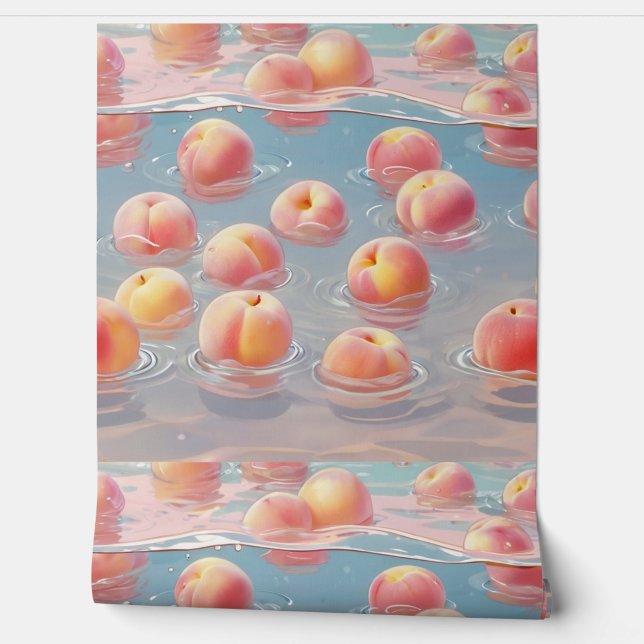 perziken behang (Afrollen)