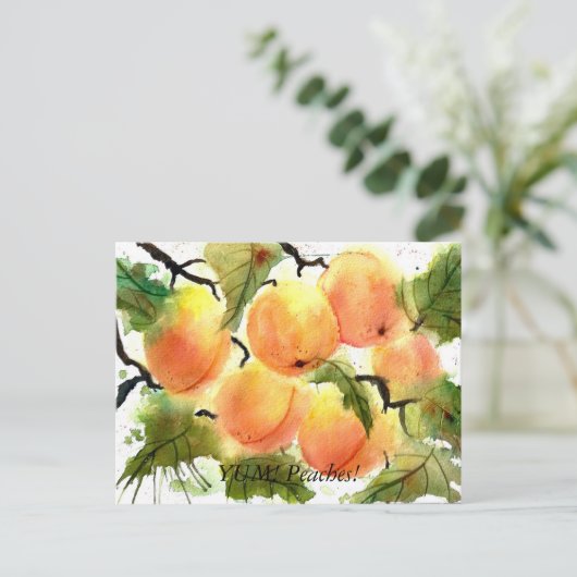 Perziken! Briefkaart (Staand voorkant)