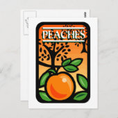 perziken briefkaart (Voorkant / Achterkant)