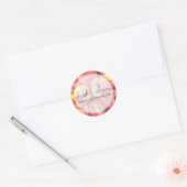 Perziken - Bruidsdouche Ronde Sticker (Envelop)