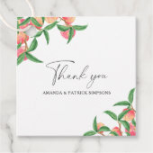 Perziken - Bruiloft Dank u Bedankjes Labels (Voorkant)