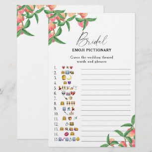 Perziken - bruiloft emoji pictionary spel