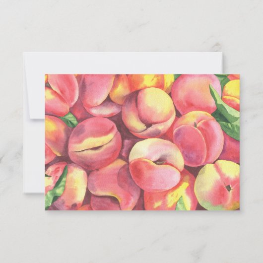 Perziken - Bruiloft RSVP Kaart (Achterkant)