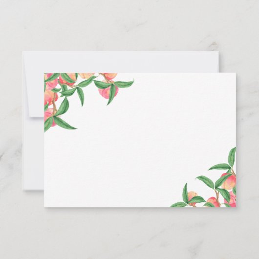 Perziken - Bruiloft RSVP Kaart (Achterkant)