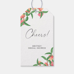 Perziken - Bruiloftsfeest Cheers! Cadeaulabel