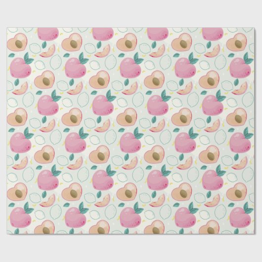 perziken cadeaupapier (Vlak)
