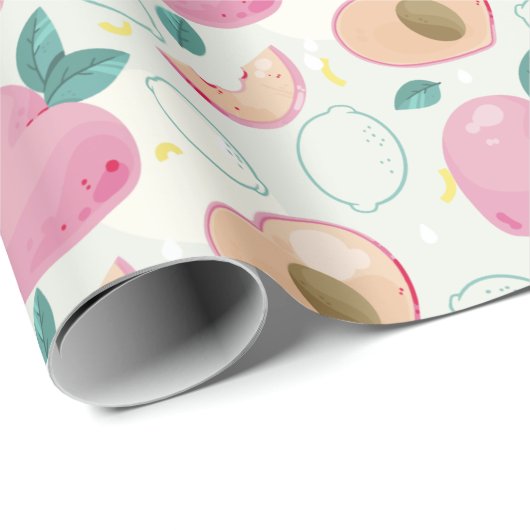 perziken cadeaupapier (Rol Hoek)