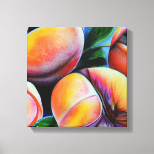 perziken canvas afdruk