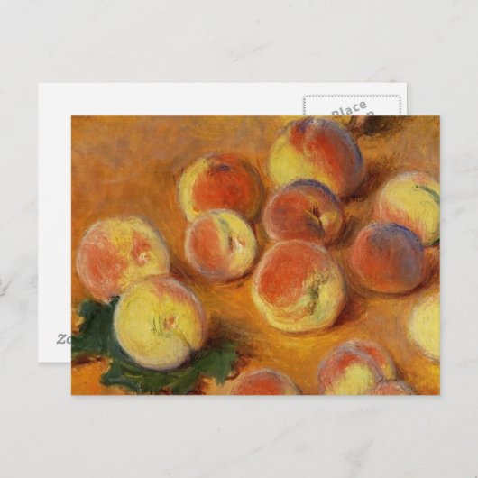 Perziken - Claude Monet Briefkaart (Voorkant / Achterkant)