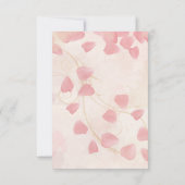 Perziken & Cream Bruiloft RSVP Uitnodiging (Achterkant)