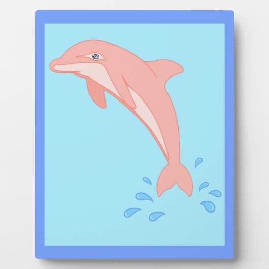 Perziken de roze dolfijn fotoplaat (Voorkant)