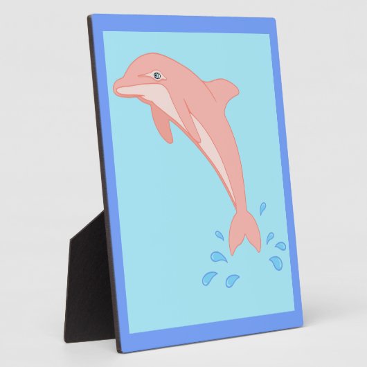 Perziken de roze dolfijn fotoplaat (Zijkant)