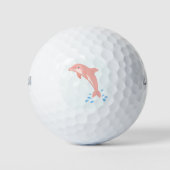 Perziken de roze dolfijn golfballen (Voorkant)