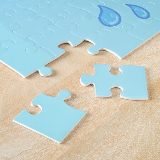 Perziken de roze dolfijn legpuzzel (Zijkant)