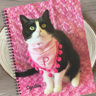 Perziken de Tuxedo Cat 8 1/2 x 11 Notitieboek