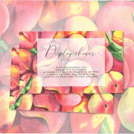 Perziken - Display douche Informatiekaartje