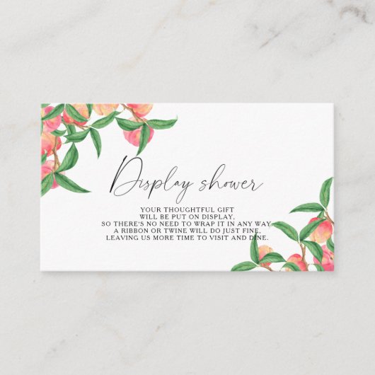 Perziken - Display douche Informatiekaartje (Voorkant)