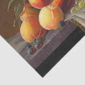 Perziken, druiven en appelen, ontkoppeld tissuepapier (Detail)