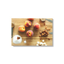 Perziken en amandelen, gevlekt doek