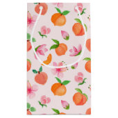 Perziken en bloesems Patroon Klein Cadeauzakje (Achterkant)