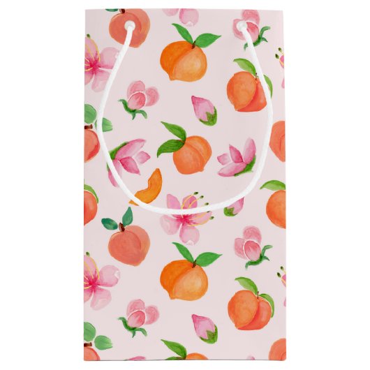 Perziken en bloesems Patroon Klein Cadeauzakje (Achterkant)