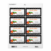 Perziken en Chilis Custom Canning Labels (Full Sheet)