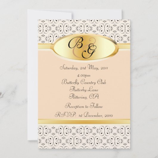 Perziken en Collectie van het kinderhuwelijk Kaart (Achterkant)