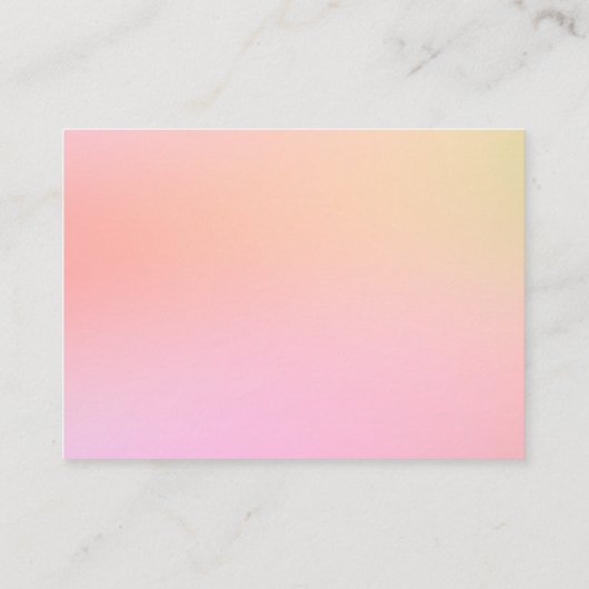 Perziken en Cream Angel Wings Healing Kaart Visitekaartje (Achterkant)