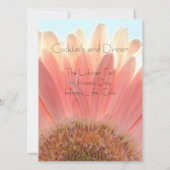 Perziken en Cream Gerbera Flower Kaart (Achterkant)