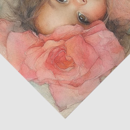 Perziken en Creme Beauty1 Tissuepapier (Detail)