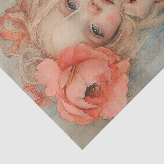 Perziken en Creme Beauty6 Tissuepapier (Detail)