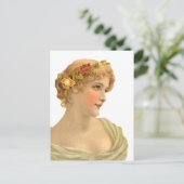 Perziken en crème briefkaart (Staand voorkant)