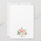 perziken en crème bruids douche uitnodiging (Achterkant)