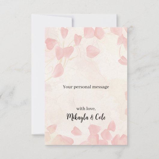 Perziken en Crème Dankkaarten Bedankkaart (Achterkant)