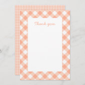 Perziken en Crème plat dank u kaart (Voorkant / Achterkant)