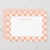 Perziken en Crème platte notitiekaart Kaart (Voorkant / Achterkant)