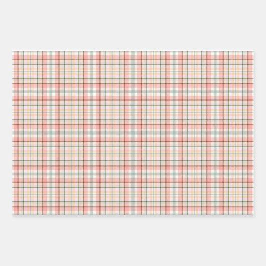 Perziken en Crème Rozen Wrapping Papier Set Inpakpapier Vel (Voorkant 3)