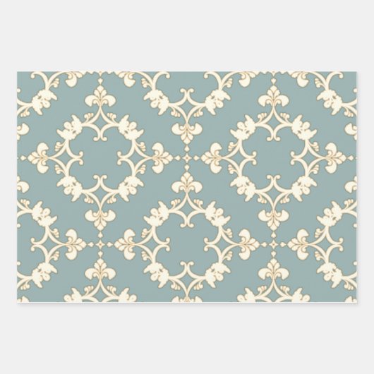 Perziken en Crème Rozen Wrapping Papier Set Inpakpapier Vel (Voorkant 2)