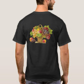 Perziken en fruit -  kunst t-shirt (Achterkant)