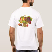 Perziken en fruit -  kunst t-shirt (Achterkant)