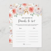 Perziken en gouden bladeren Ouderdom gissen Informatiekaartje (Voorkant / Achterkant)