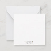 Perziken en plaid gift behuizingen notitiekaartje (Achterkant)