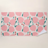 Perziken en rode kersen Fun Fruit Pattern Strandlaken (Voorkant)
