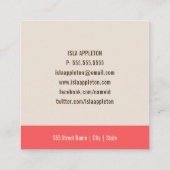 Perziken en room gecontroleerd | Visitekaartje (Achterkant)