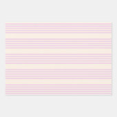 Perziken en room, vijf strepen inpakpapier vel (Voorkant)