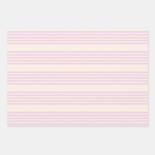 Perziken en room, vijf strepen inpakpapier vel (Voorkant)