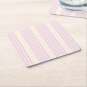 Perziken en room, vijf strepen kartonnen onderzetters (Schuin)