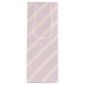 Perziken en room, vijf strepen wijn cadeautas (Voorkant)