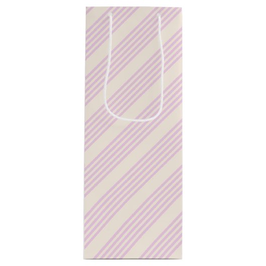 Perziken en room, vijf strepen wijn cadeautas (Voorkant)